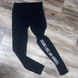 Victoria’s Secret Sport Black Train Like An Angel Full Length Leggings Size M